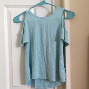 Old Navy light blue cold shoulder shirt